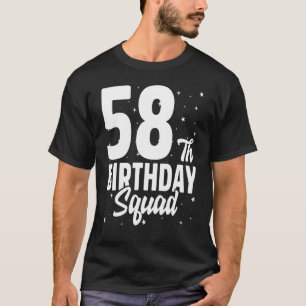 58e verjaardag Squad Happy B Day Party Vijftig Ach T-shirt
