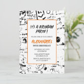 58e verjaardag uitnodigingen Mannen Graffiti Party (Staand voorkant)