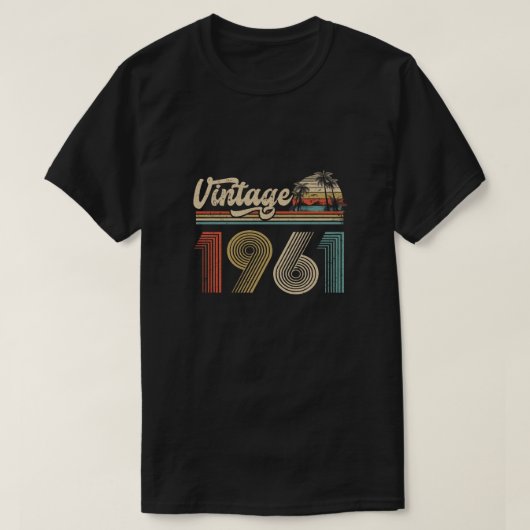58e verjaardag Vintage 1961 Klassieke T-shirt (Design voorkant)