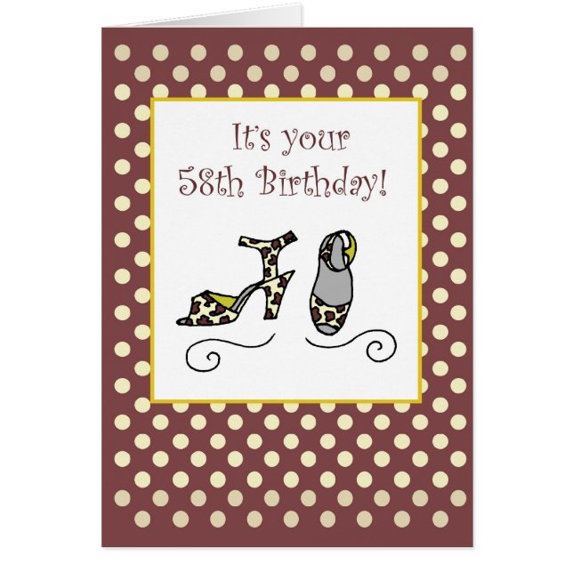 58e verjaardag Vrouwenschoenen (Voorkant)