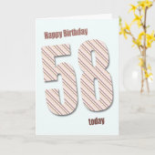 58e verjaardagskaart kaart (Gele Bloem)