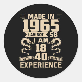 58ste draak gemaakt in 1965 58 ronde sticker