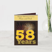 58ste Jubileum voor bruiloft Kaart (Voorkant)