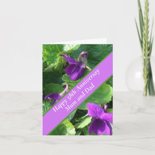 58ste Jubileum voor bruiloft Kaart (Voorkant)