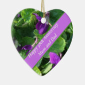 58ste Jubileum voor bruiloft Keramisch Ornament (Rechts)