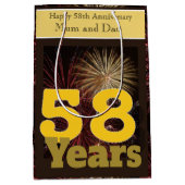 58ste Jubileum voor bruiloft Medium Cadeauzakje (Voorkant)