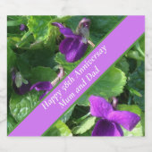 58ste Jubileum voor bruiloft Sparkling Wijnetiket (Enkel label)