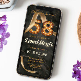 58ste mobiele uitnodiging voor verjaardag