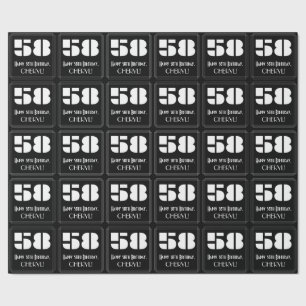 58ste verjaardag: Art Deco geïnspireerd look "58"  Cadeaupapier