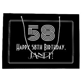 58ste verjaardag — Art Deco geïnspireerde look "58 Groot Cadeauzakje