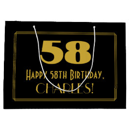58ste verjaardag — Art Deco geïnspireerde look "58 Groot Cadeauzakje