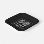 58ste verjaardag — Art Deco Geïnspireerde look "58 Papieren Bordje (Gebogen)