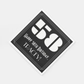 58ste verjaardag: Art Deco geïnspireerde look "58" Servet (Hoek)