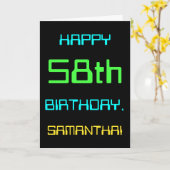 58ste verjaardag van het thema Leuke digitale comp Kaart (Gele Bloem)