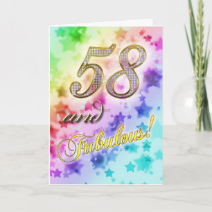 58ste verjaardag voor iemand Fabulous Kaart