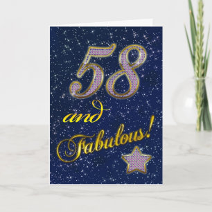58ste verjaardag voor iemand Fabulous Kaart
