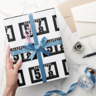 58th Birthday Odometer Cadeaupapier