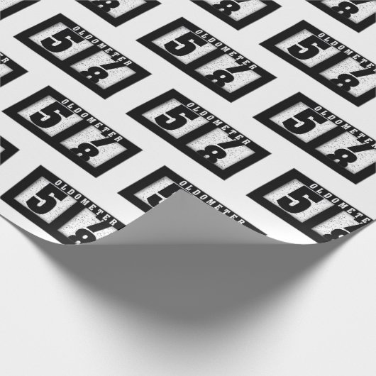 58th Birthday Odometer Cadeaupapier (Hoek)