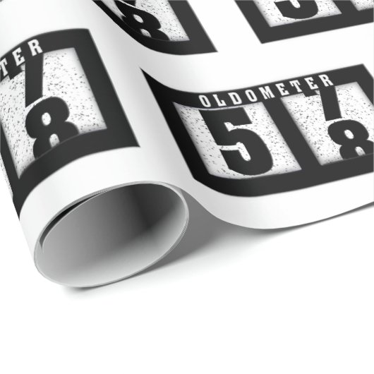 58th Birthday Odometer Cadeaupapier (Rol Hoek)