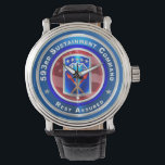 593e duurzaamheidsopdracht horloge<br><div class="desc">Toon uw trots op de 593e duurzaamheidsopdracht "Verzekerde rust"! Zeer uniek designcadeau voor iedereen die op zoek is naar een speciaal cadeau. Dit uniek ontworpen aangepaste ontwerp-kunstwerk is een prachtig cadeau voor uw favoriete soldaat! De 593e duurzaamheidsbrigade "Rest Assured" is een kritisch onderdeel van de gevelde I-korps en een integraal...</div>