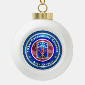 593rd Sustainment Command Keramische Bal Ornament (Voorkant)