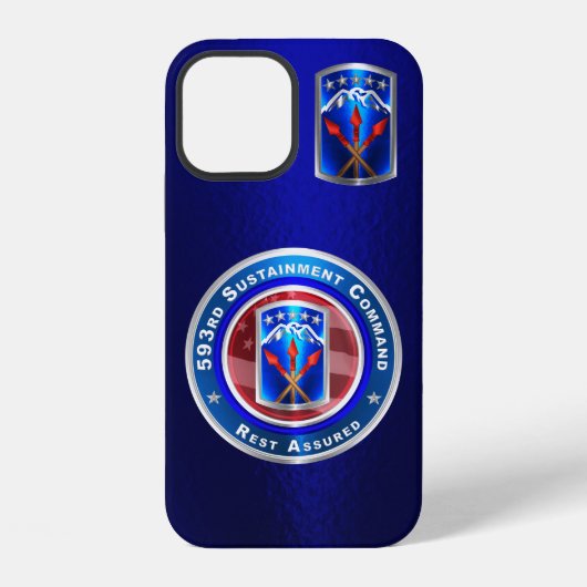 593rd Sustainment Command “Rust Zeker” iPhone Hoesje (Achterkant)