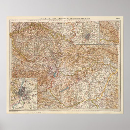 5960 Tsjechoslowakije, Hongarije Poster (Voorkant)