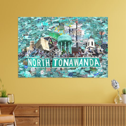 59.26" x 40.00 Stretched Canvas - Streets of NT  (Insitu (Woonkamer))