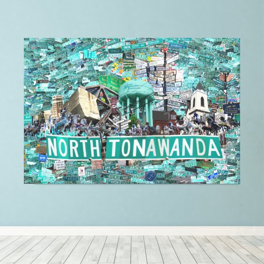 59.26" x 40.00 Stretched Canvas - Streets of NT  (Insitu (Houten vloer))