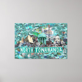 59.26" x 40.00 Stretched Canvas - Streets of NT  Afdruk