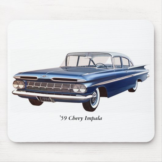 "59 Chevy Impala Mousepad Muismat (Voorkant)