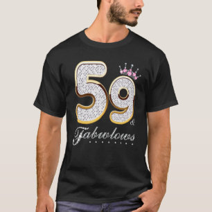 59 en Fabulous 59 jaar oude 59e verjaardag Diamond T-shirt