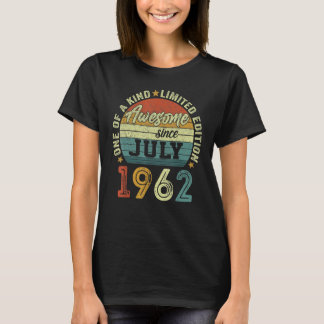59 jaar Geweldige sinds juli 1962 59th T-shirt