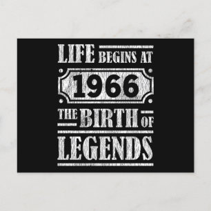 59 Jaar Oud 1966 Geboorte Van Legende 59e Verjaard Briefkaart