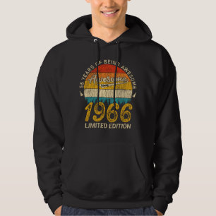 59 jaar oud 1966 Retro Geweldige 59ste verjaardag Hoodie