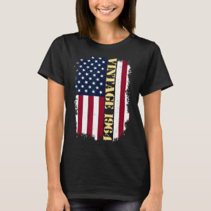 59 Jaar Oud Amerikaanse vlag 1964 Amerikaanse vla T-shirt
