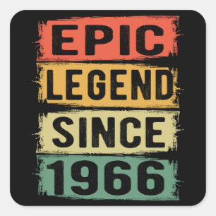 59 jaar oud Bday 1966 Epic Legend 59ste verjaardag Vierkante Sticker