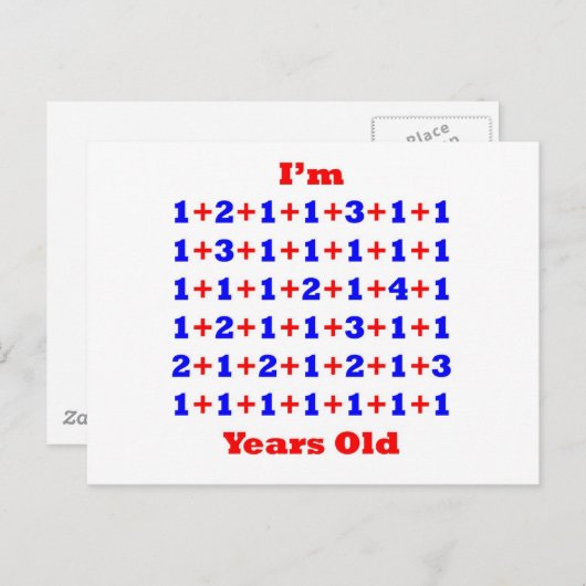 59 jaar oud! briefkaart (Voorkant / Achterkant)