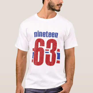 59 jaar oud geboren in 1963  ninen 63 59e herz. t-shirt