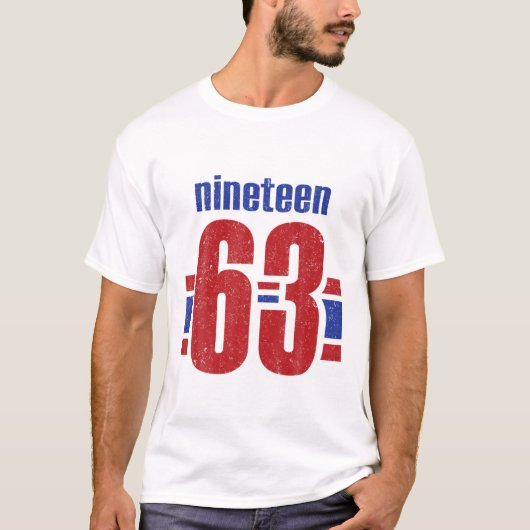 59 jaar oud geboren in 1963 ninen 63 59e herz. t-shirt (Voorkant)