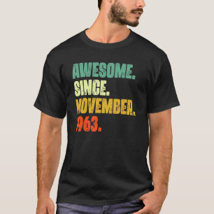 59 jaar oud Geweldige sinds november 1963 59e milj T-shirt