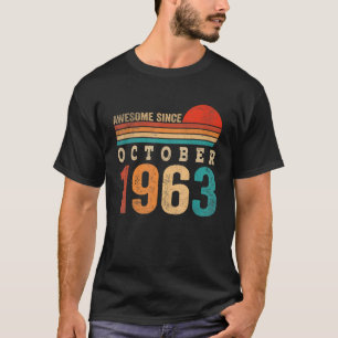 59 jaar oud Geweldige sinds oktober 1963 59e geboo T-shirt