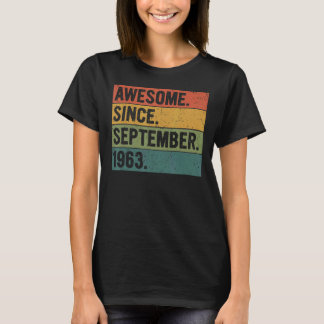 59 jaar oud Geweldige sinds september 1963 59e str T-shirt