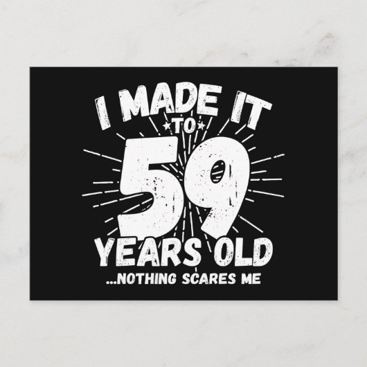 59 Jaar Oud Sarcastisch Meme Grappig 59e Verjaarda Briefkaart (Voorkant)