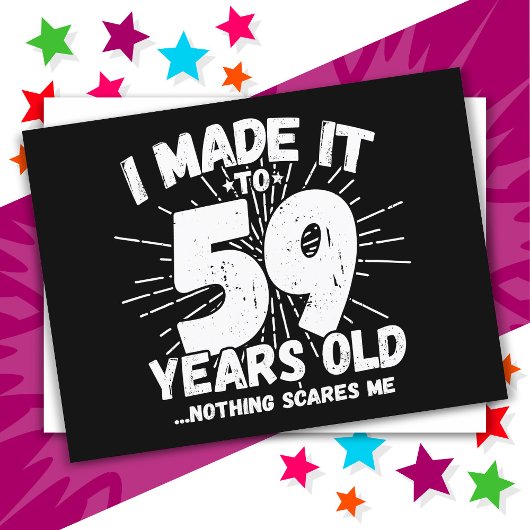 59 Jaar Oud Sarcastisch Meme Grappig 59e Verjaarda Briefkaart