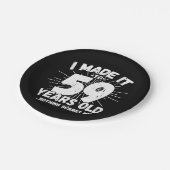 59 Jaar Oud Sarcastisch Meme Grappig 59e Verjaarda Papieren Bordje (Gekanteld)