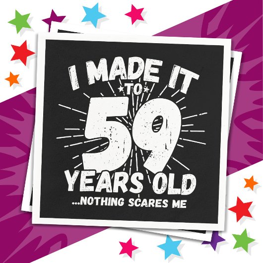 59 Jaar Oud Sarcastisch Meme Grappig 59e Verjaarda Servet