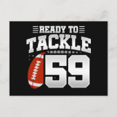 59 Jaar Oud Tackle Football Party 59e Verjaardag Briefkaart (Voorkant)