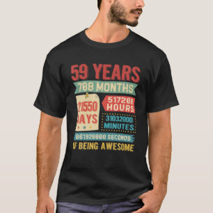 59 jaar oude 59e verjaardag droogte Bda T-shirt