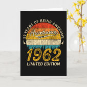 59 jaar oude Bday 1962 Geweldige sinds 59e verjaar Kaart (Gele Bloem)